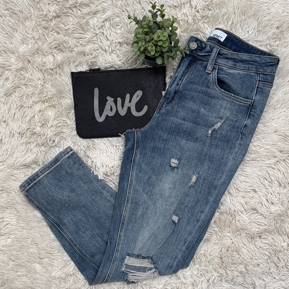 Vervet Boyfriend DistressedJeans 💗 Dark Wash